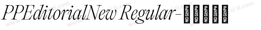 PPEditorialNew Regular字体转换